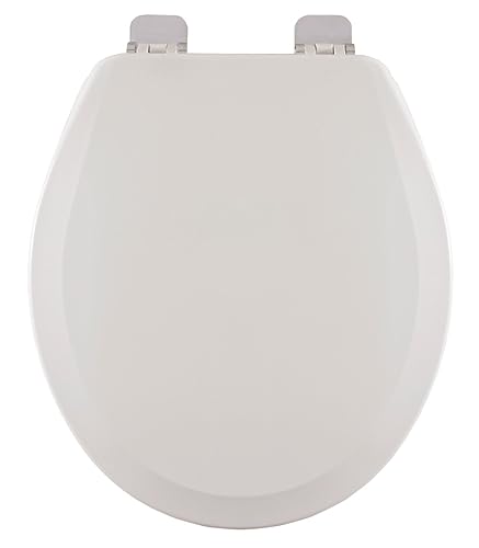 Centoco Round/Elongated Wooden Toilet Seat, Heavy Duty Molded Wood with Centocore Technology