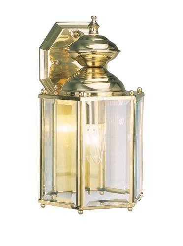 National Brand Alternative 549008 Outdoor Wall Lantern-1 Light-Polished Brass