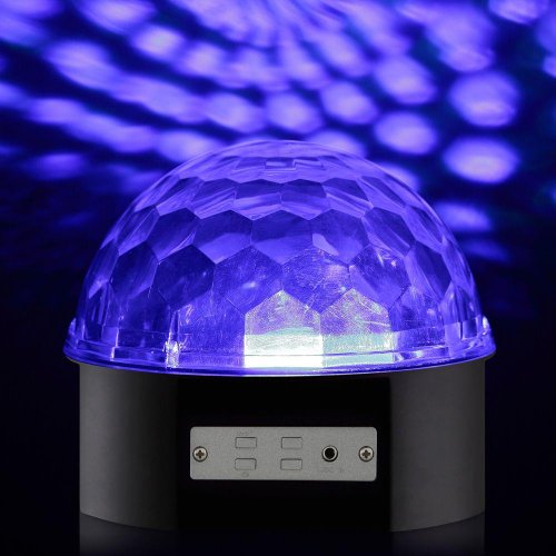 Alsy 6 in. Black LED Music Party Light