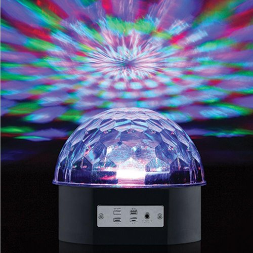 Alsy 6 in. Black LED Music Party Light